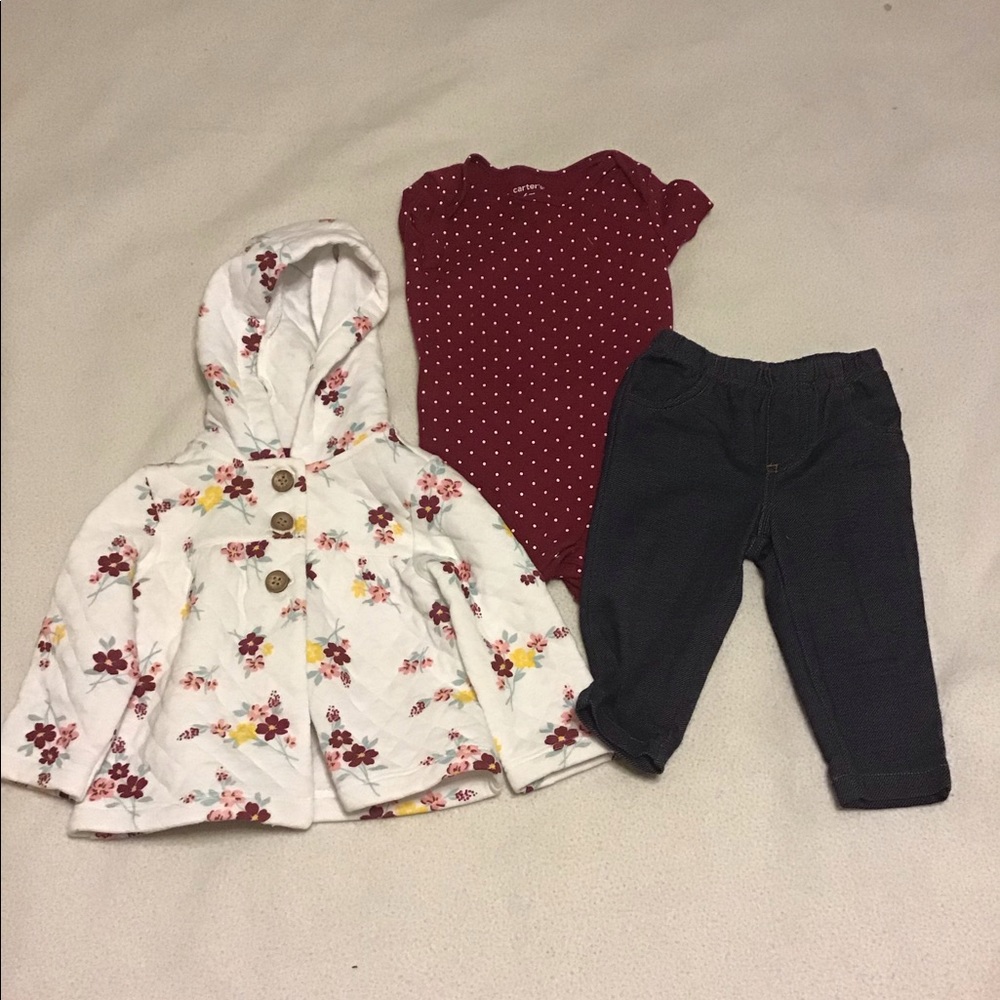 3 piece outfit baby girl outfit 6 months